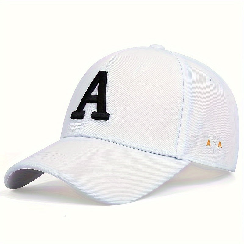 Men's Baseball Cap with A Letter Embroidery Lightweight Sun Protection Casual Outdoor Cap for Spring and Autumn Travel