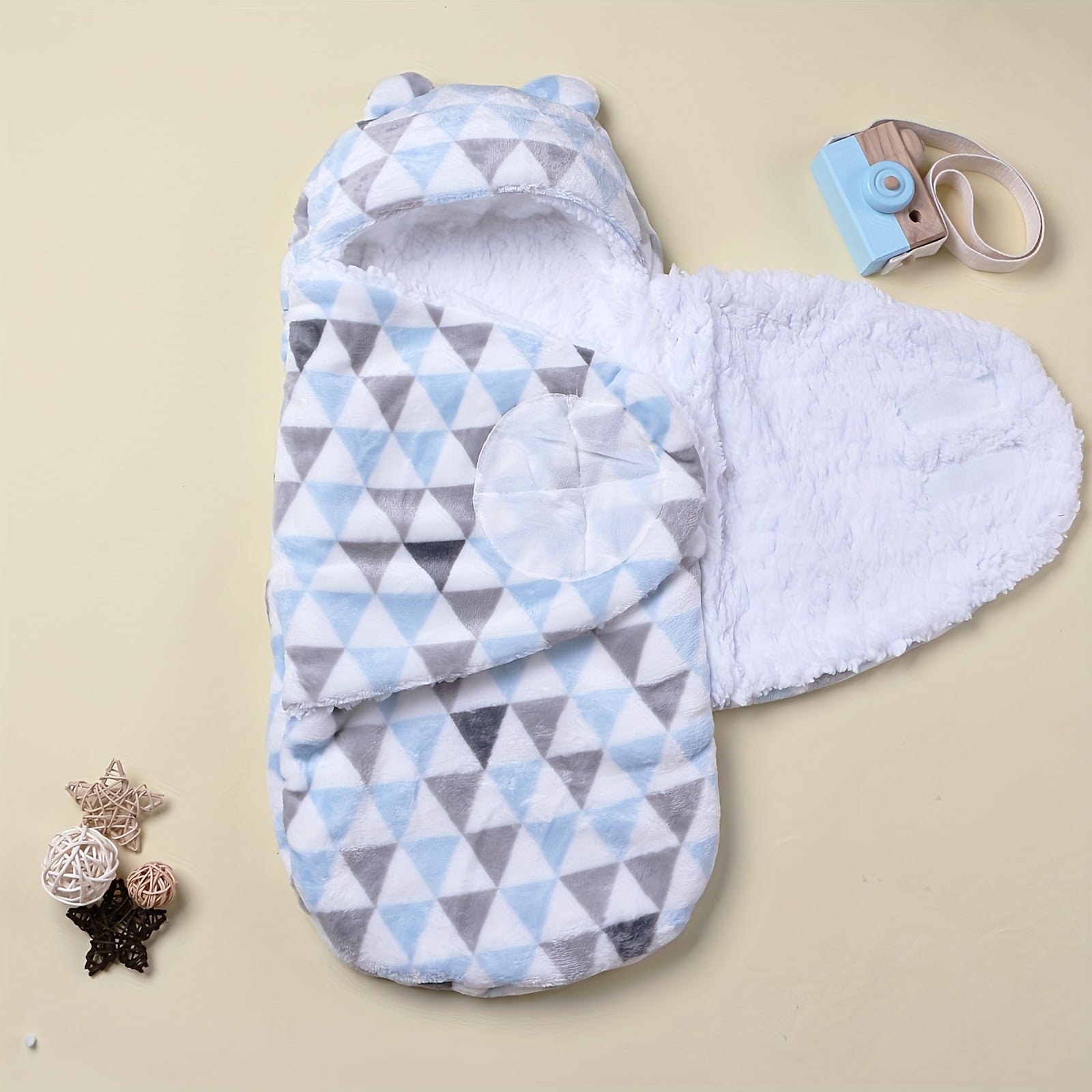 Newborn Baby Flannel Swaddle Blanket Thickened Soft Wrap 1 Piece