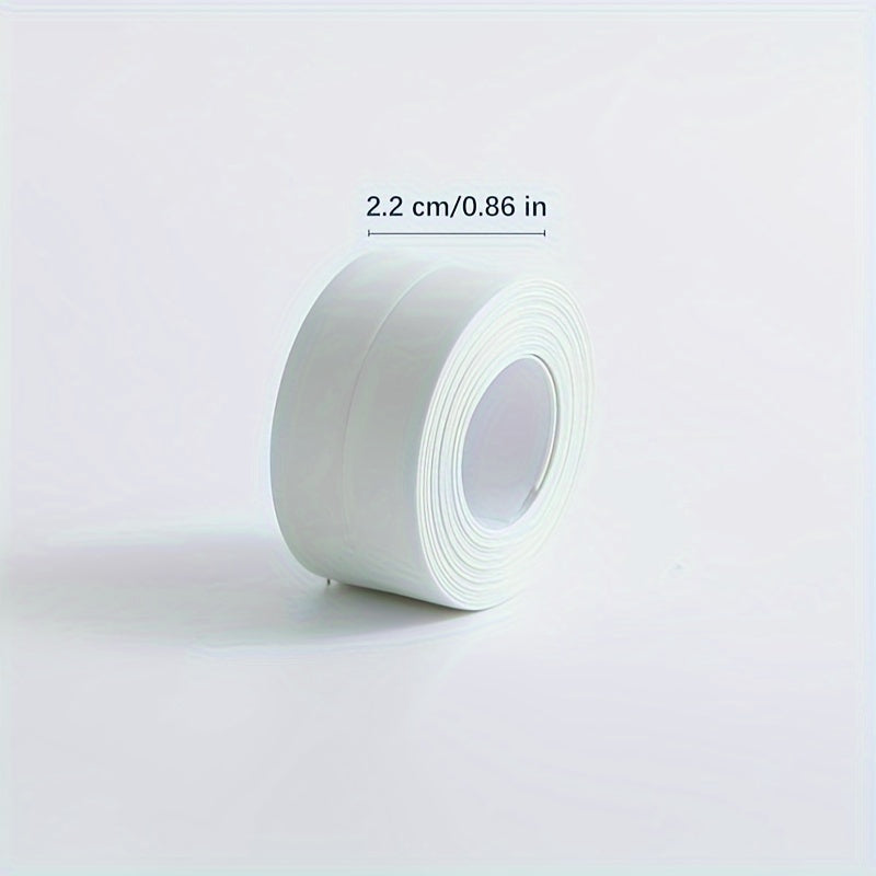 1 ta PVC muhrlash lentasi hammom dushlari va vannalari uchun, o'z-o'zidan yopishqoq va suv o'tkazmaydigan, uzunligi 3.2m/125in.