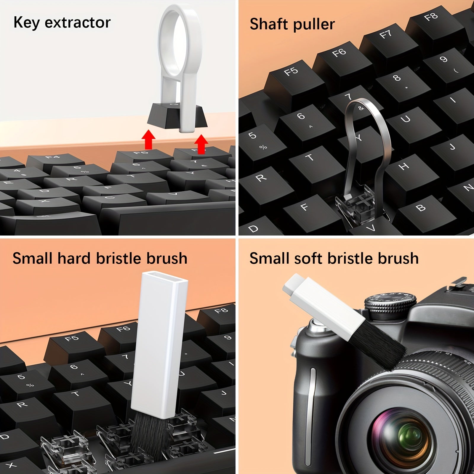 Multi-Function Keyboard Cleaning Kit for PC Laptop Phone Headphones Camera Airpods