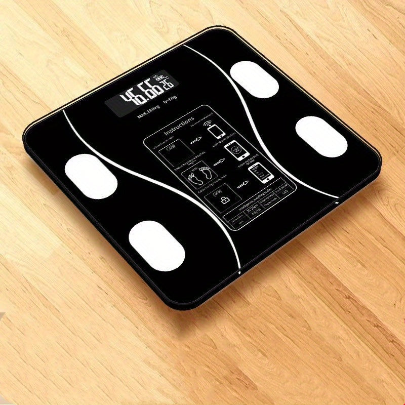 Smart Body Weight and Temperature Scale App-Controlled Battery-Powered with Multi-Unit Conversion