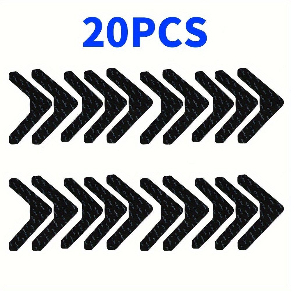 Double-Sided Rug Gripper Tape Non-Slip Washable for Hardwood and Tile Floors Pack of 20