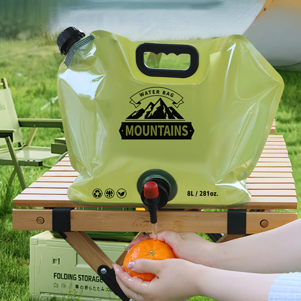 Portable Water Bag with Faucet 7.99L Collapsible for Camping Hiking Travel