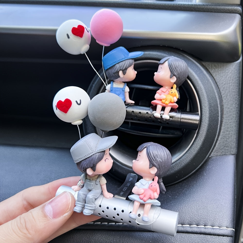 Avtomobil ichki aksessuari, ijodiy multfilm juftligi, avtomobil ventilyatsiya bezaklari, hidi, salfetka