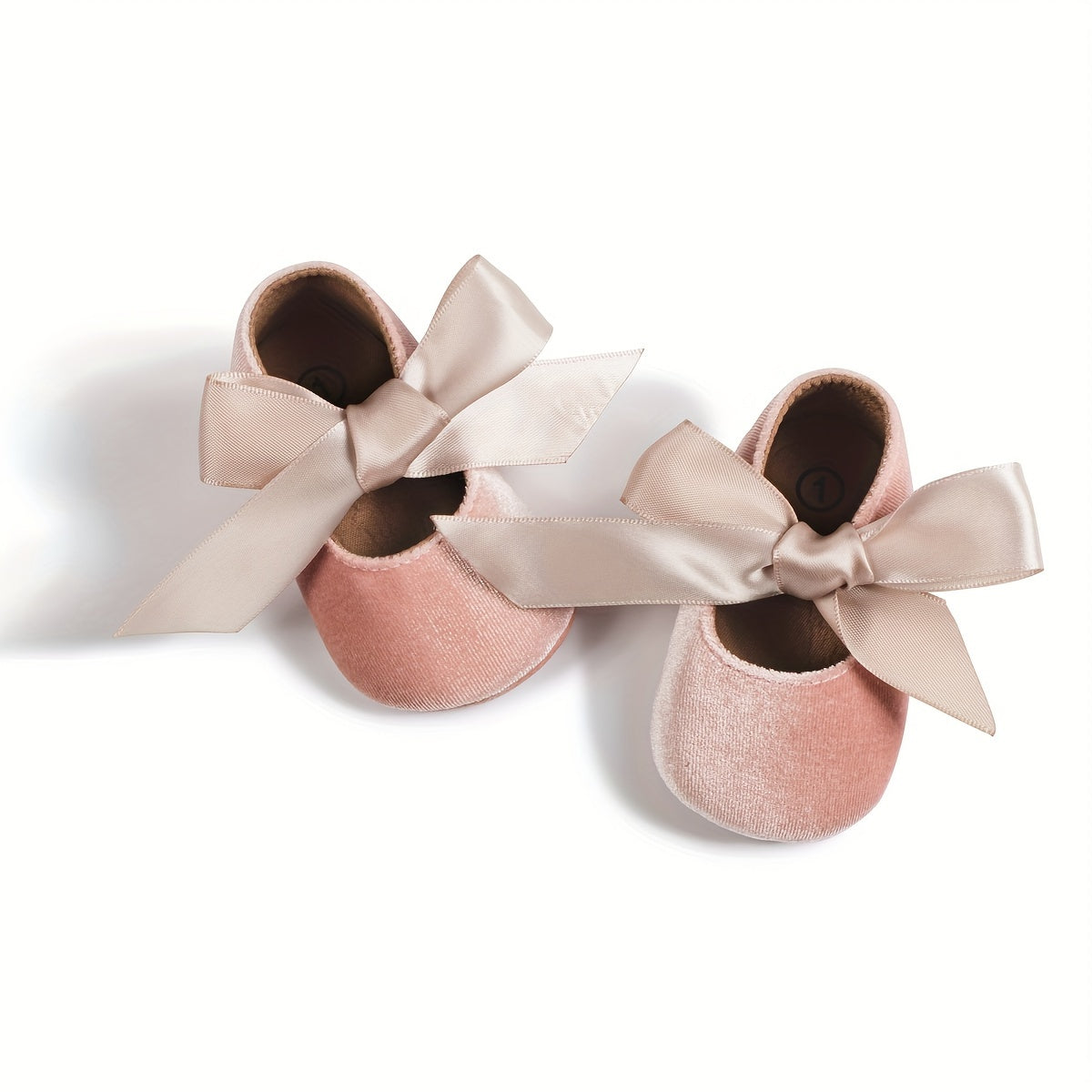 Infant Baby Girls Soft Sole Mary Jane Flats with Bowknot and Rubber Sole