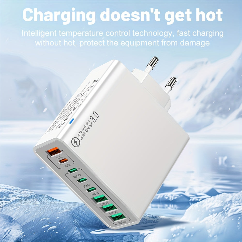 45W Multiport USB C Wall Charger Fast Charging for iPhone Samsung QC 3.0