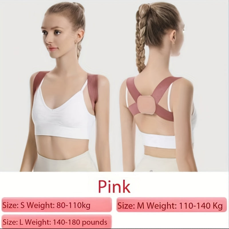 Women's Breathable Back Support Brace with Shoulder Corrector and Open Shoulder Design