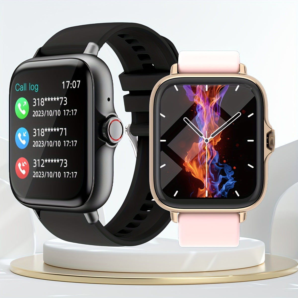 Men's and Women's Full Touch Screen Smartwatch with Wireless Calling and Sleep Monitoring
