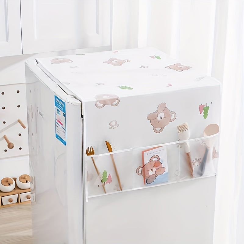 Bir parcha barg naqshli muzlatgich chang qopqog'i, PET materialidan tayyorlangan, tozalashni osonlashtiradi va chizishlardan himoya qiladi. Uy va oshxona bezaklari uchun ideal, bu to'lovsiz plastik.