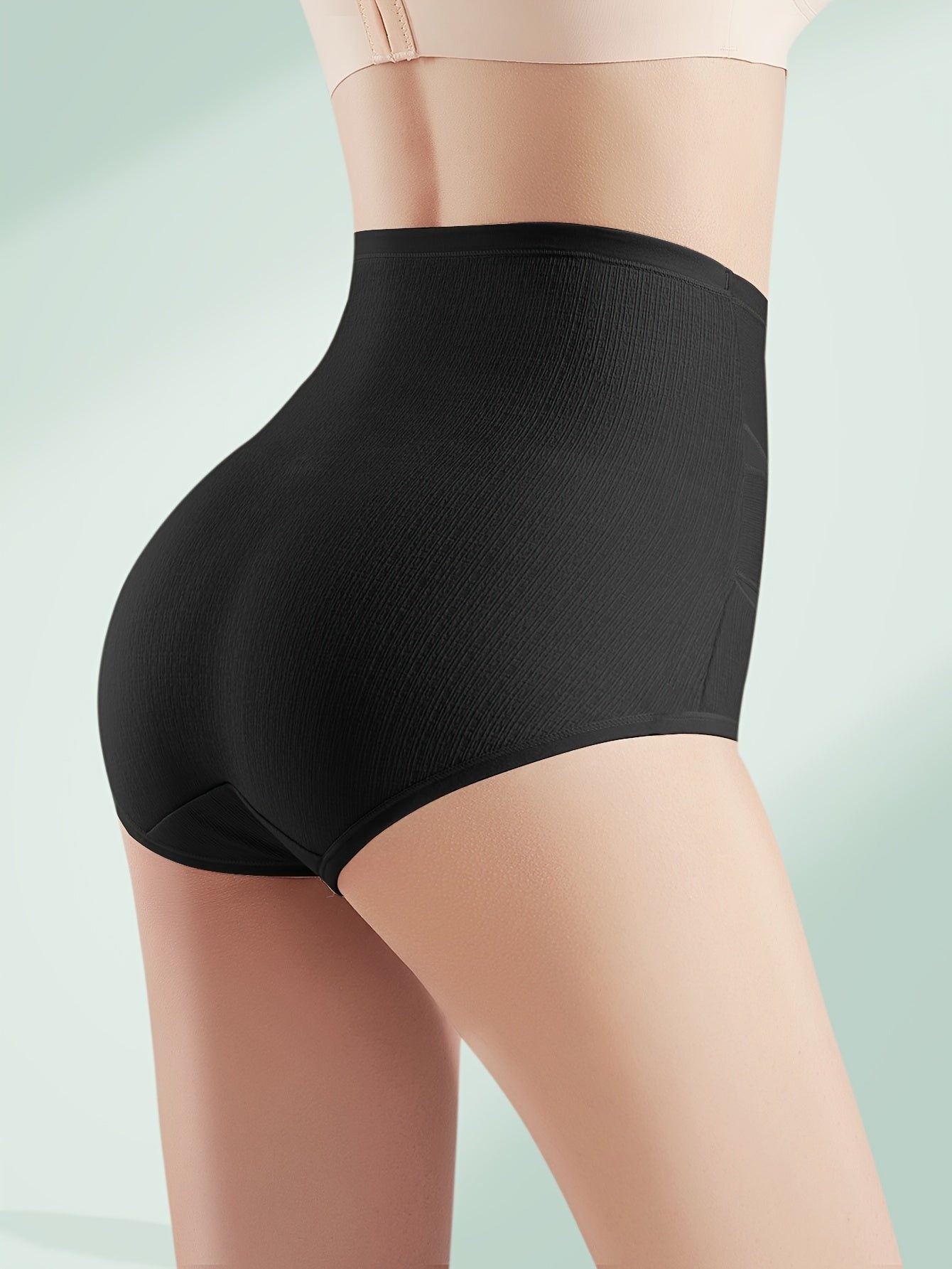 High Waist Shaping Panties for Women Tummy Control Compression Solid Color Briefs