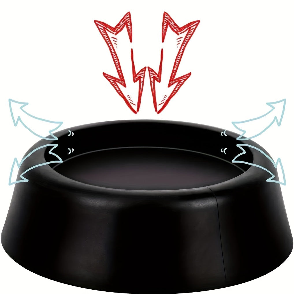 4Pcs Vibration Damping Pads for Washing Machines and Dryers Black Glossy Noise-Reducing