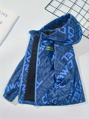Kids Boys Windproof Velvet Jacket Hooded Spring Autumn Sizes 3-15