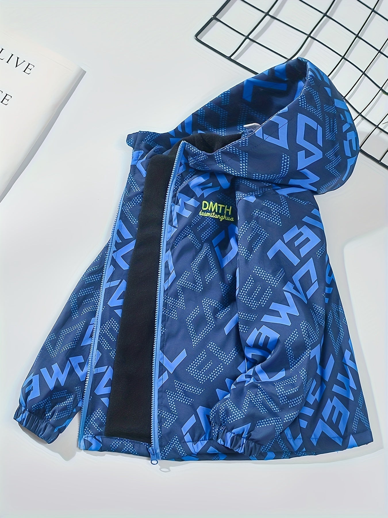 Kids Boys Windproof Velvet Jacket Hooded Spring Autumn Sizes 3-15