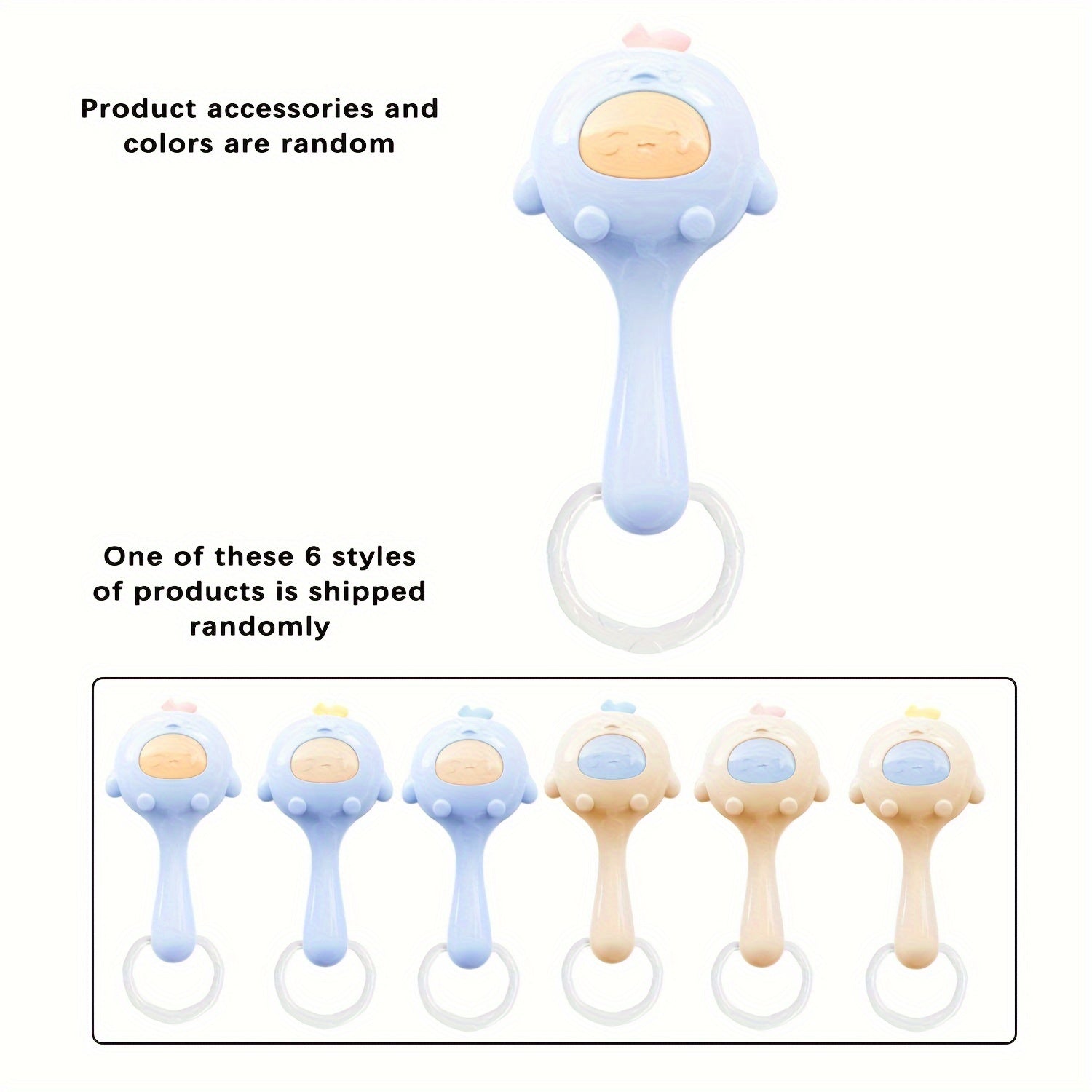 Baby Infant Sand Hammer Toy Non-Toxic Shake Bell for Newborns 0-3 Years