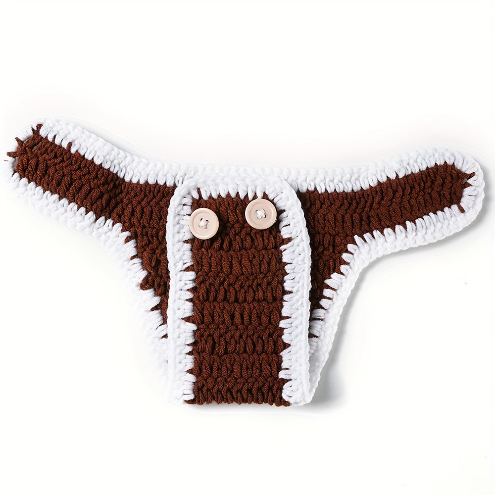 Crochet Baby Football Photo Prop Outfit Set for Newborns 0-3 Years Knitted Costume