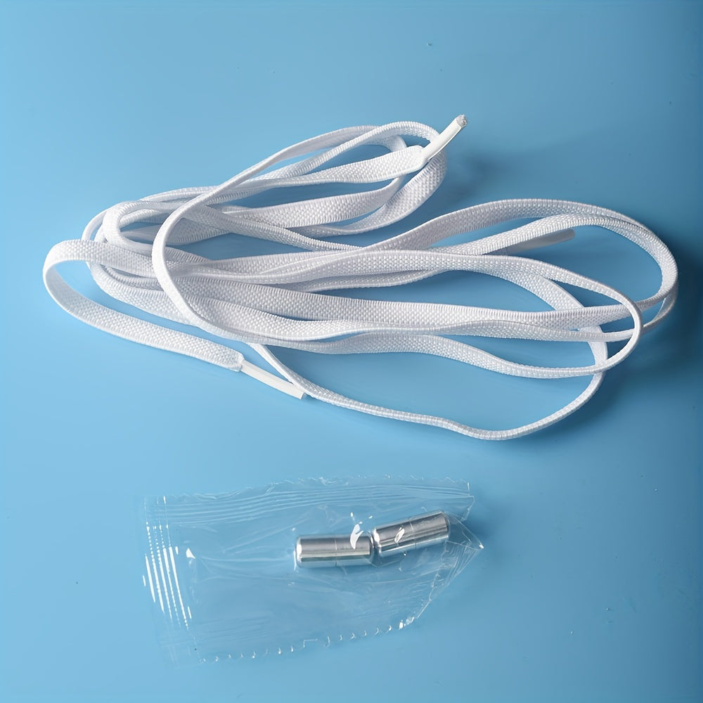 Unisex Elastic No-Tie Shoelaces With Buckles Replacement Lazy Laces