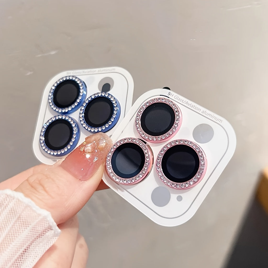 iPhone Camera Lens Protector Compatible with 16 Pro Max 14 15 13 11 12 Mini Scratch-Resistant Crystal Lens Ring