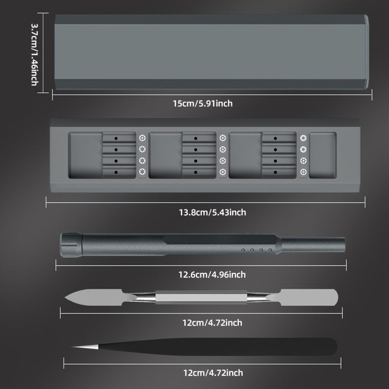 Juego de destornilladores de precisión de 44 piezas, herramienta manual de metal para electrónica y reparación DIY