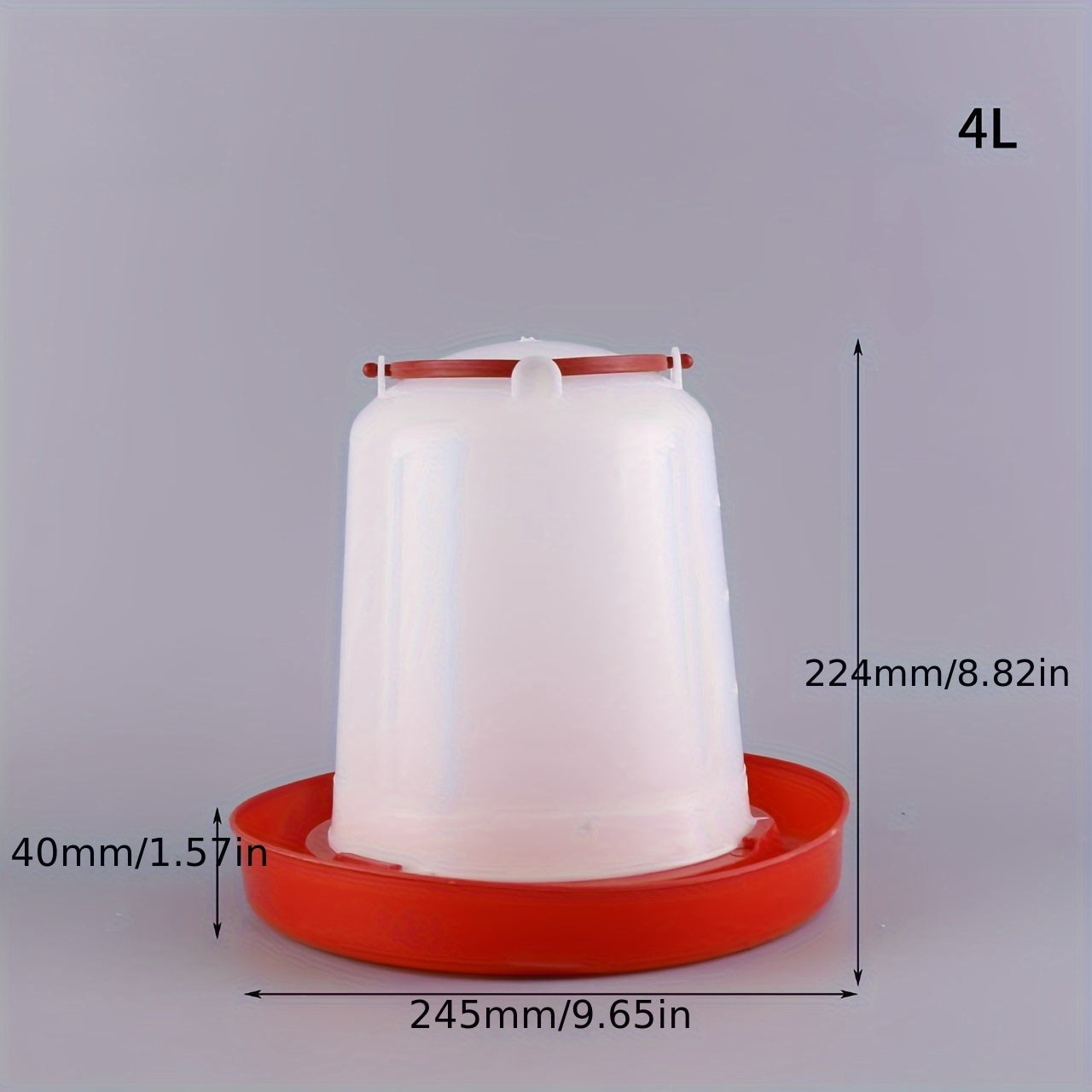 Bepul batareyasiz avtomatik tovuq ovqatlantiruvchi va suv beruvchi to'plami - qizil yoki to'q sariq asos, tasodifiy rangda jo'natiladi.