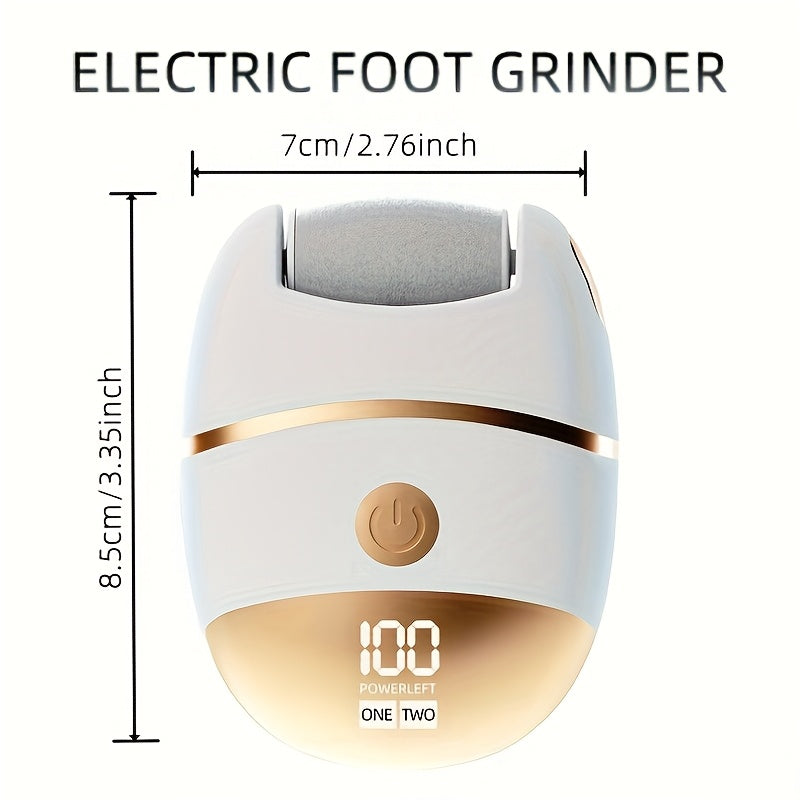Электрическая щетка для ног с ЖК-дисплеем и 5 насадками для удаления омертвевшей кожи