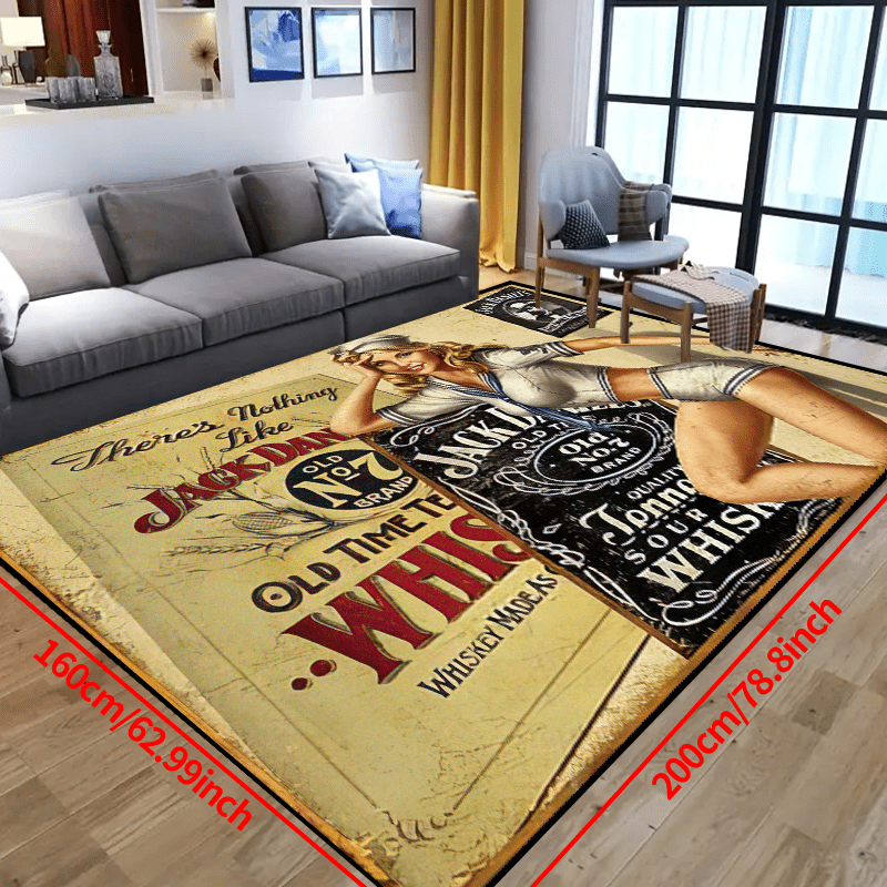 Polyester Rug Non-Slip Waterproof Indoor Outdoor Durable 1 Piece