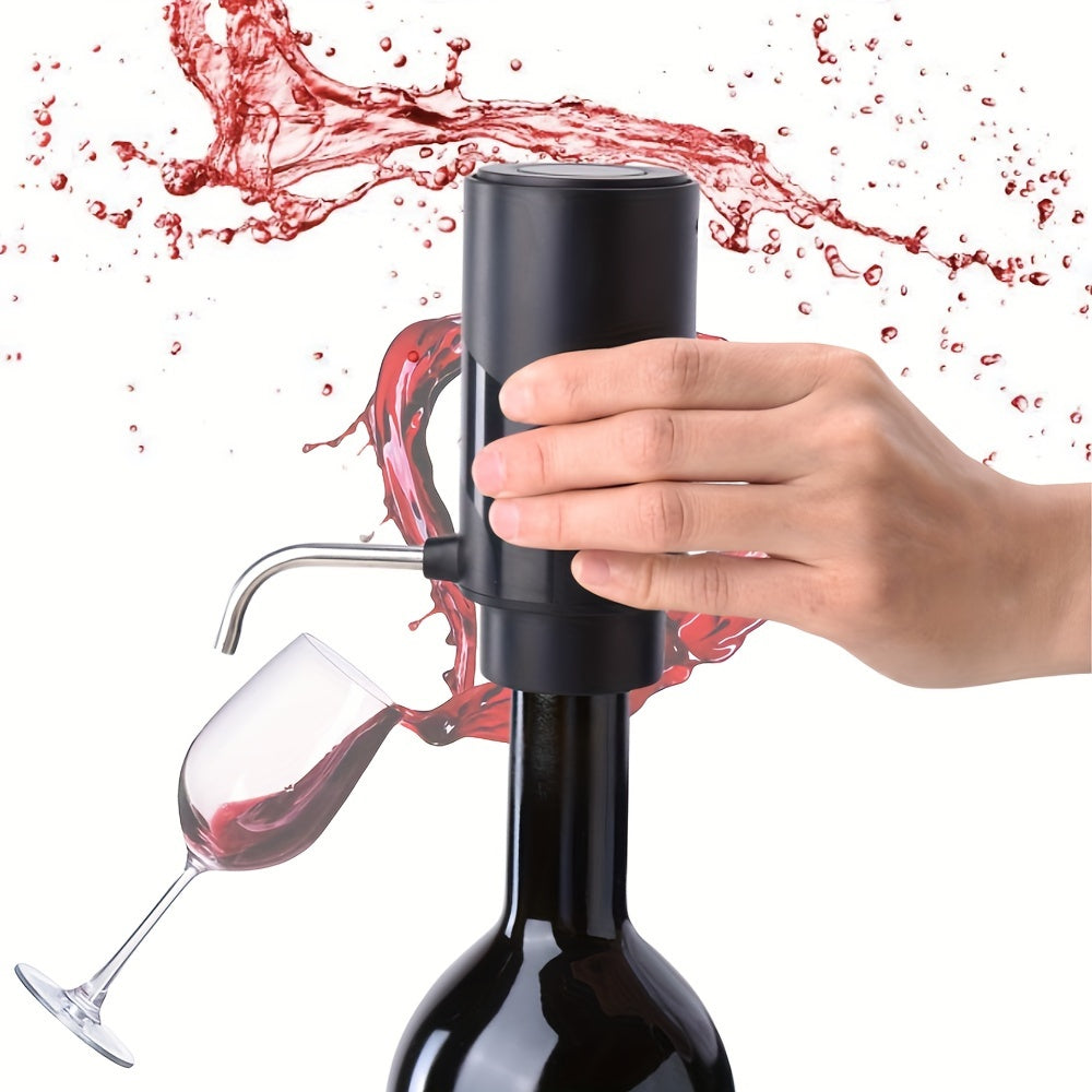 Electric Wine Aerator and Pourer Rechargeable with Quick Aeration and One-Touch Stop