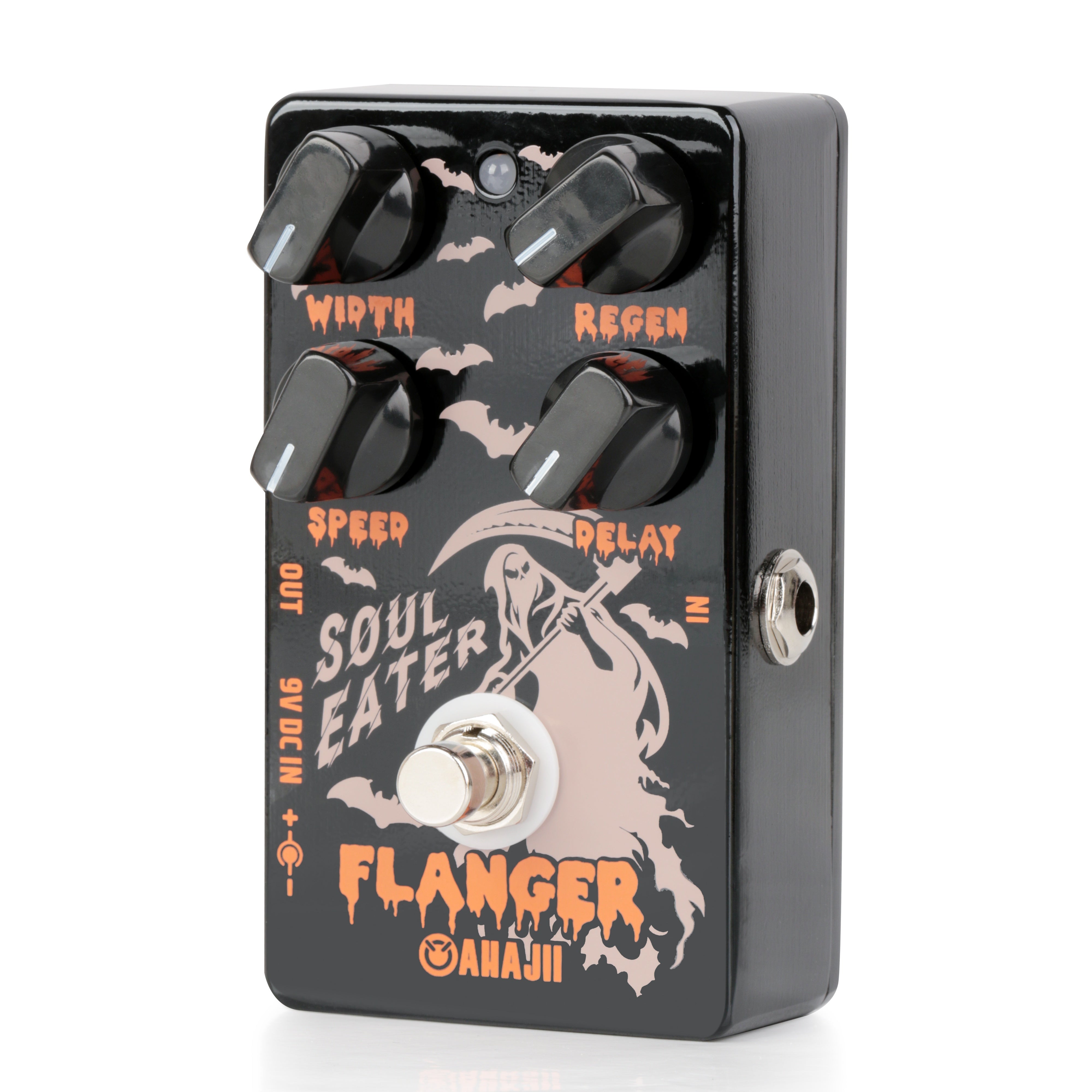 Alüminiy alloy qora Flanger gitara effekt pedali haqiqiy bypass analog signal