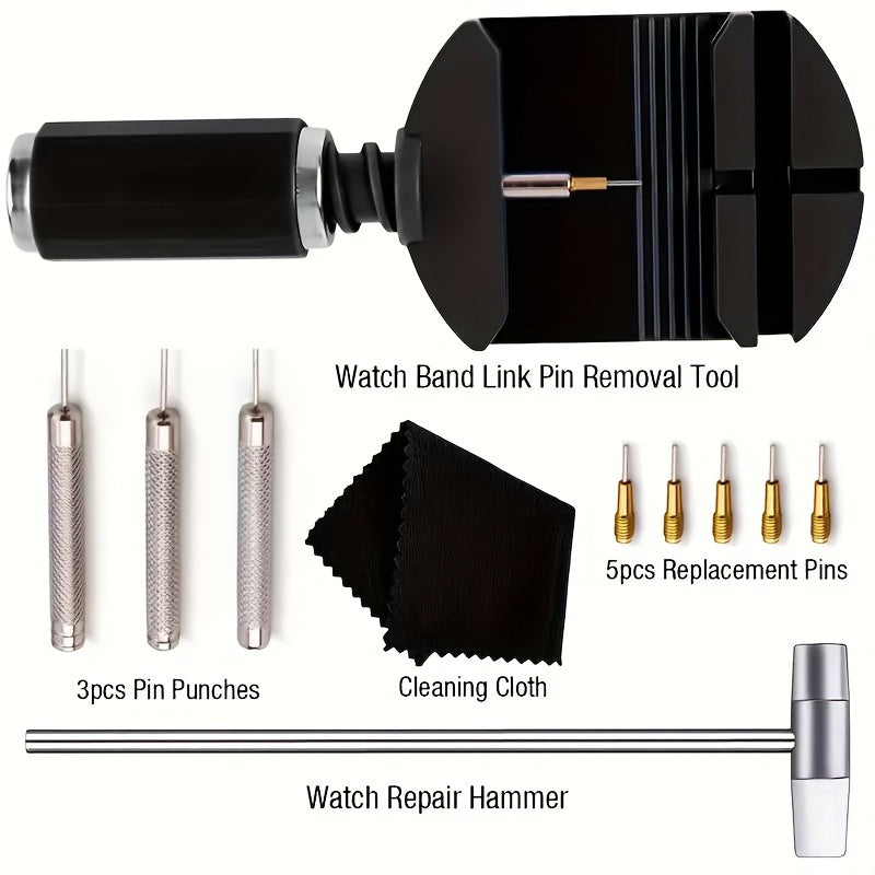 Watch Link Removal Tool Kit 11 Pieces for Watch Band Adjustment and Repair