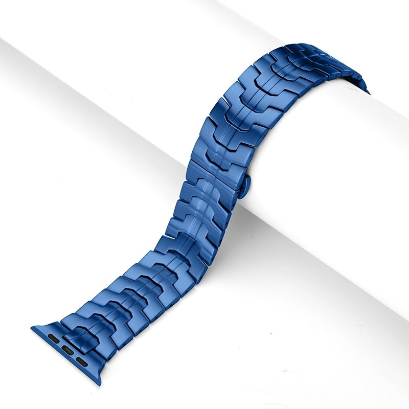 Apple Watch uchun zanglamas po'latdan yasalgan to'r bant, Series 1-10 va SE bilan mos keladi, joylashtiriladigan qistirma, batareya talab qilinmaydi.