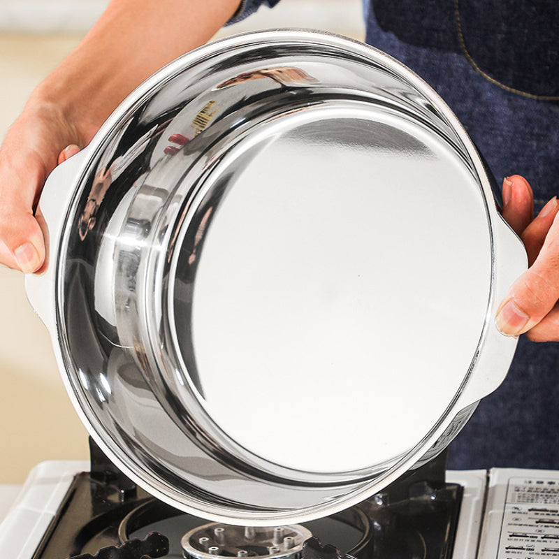 Set of 8 Stainless Steel Cooking Pots with Lids, Microwave and Stove Safe