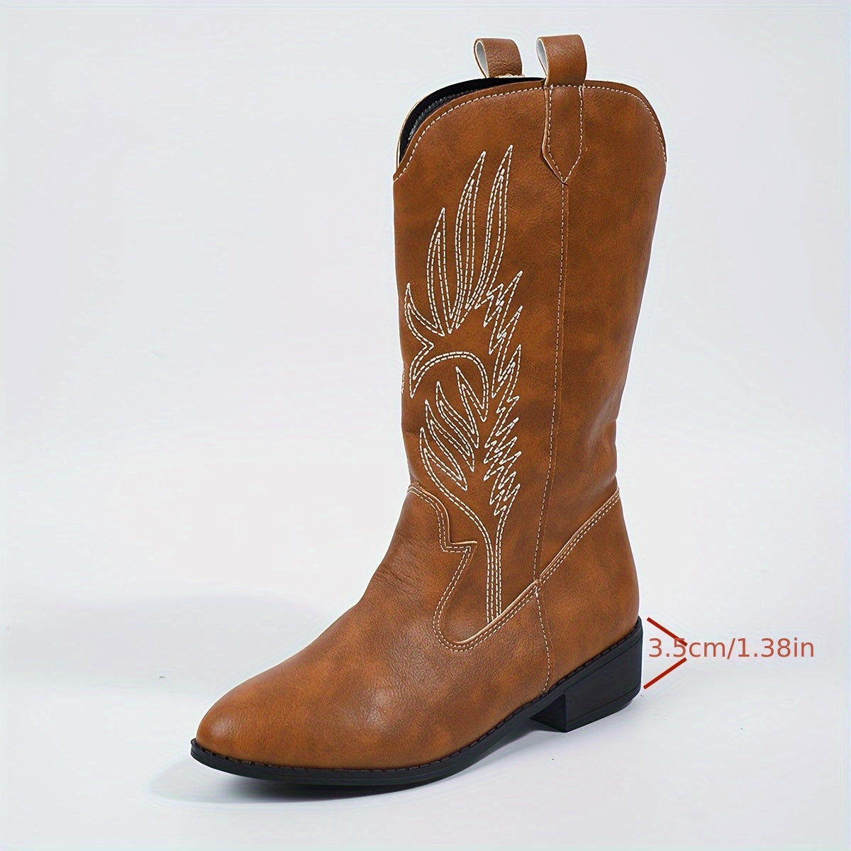 Women's Light Brown Slip-On Boots for Summer Travel and Festivals