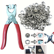 Metal Sewing Buttons Set with Pliers for Clothing Repair and DIY Projects