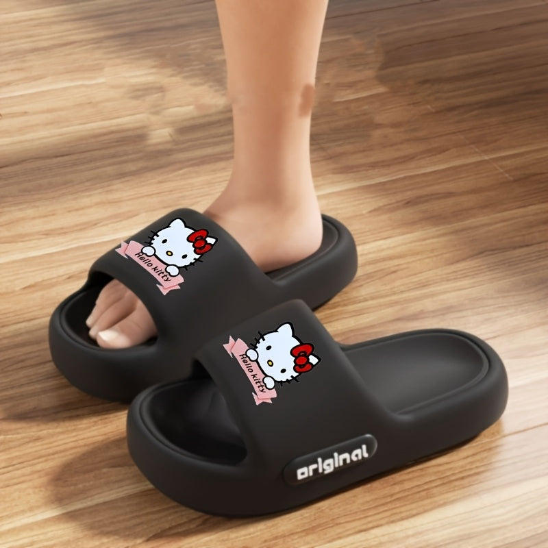 Girls Soft Foam Open-Toe Home Slippers with Non-Slip Sole