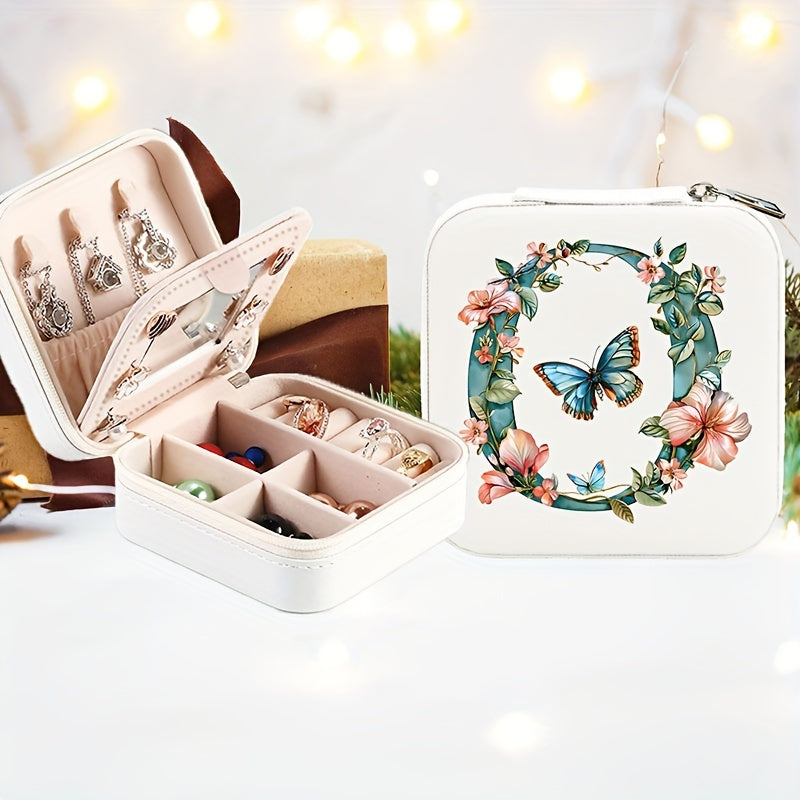 Yolgʻon charm bilan shaxsiylashtirilgan alfavitli flip-top bilan qoplangan, soʻzma-soʻz qoplangan va taqinchoqlarni saqlash uchun quti