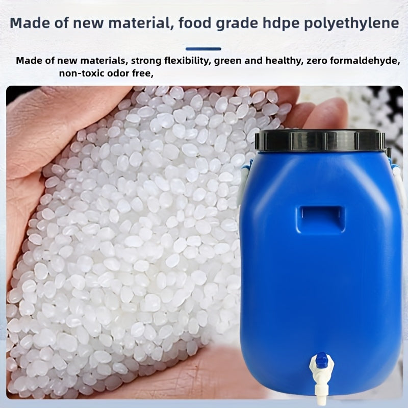 50L Plastic Water Bucket with Lid, Durable Storage Container for Water and Fermentation