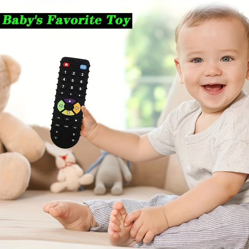 Baby Teether Silicone Remote Control Shape Educational Toddler Toy Safe for Ages 0-3
