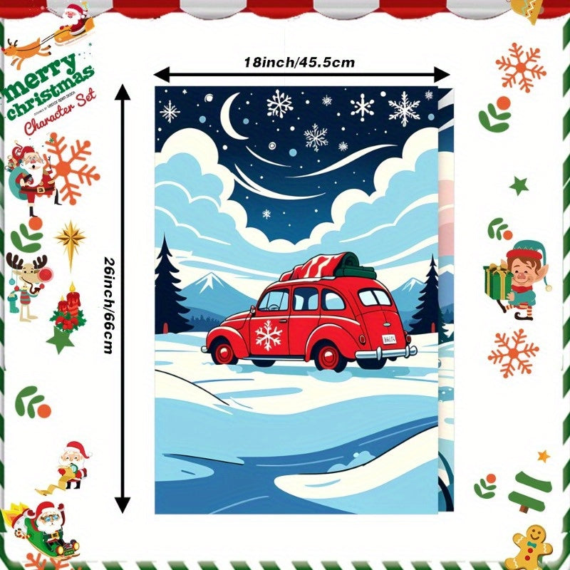 Christmas Wintertime Kitchen Towel Set 2 Cozy Snowflake Tea Towels 18x26