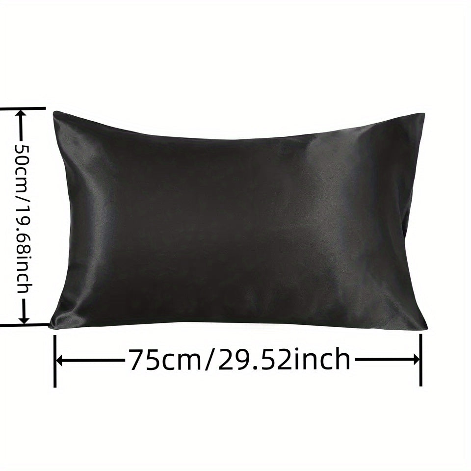 Set of 2 Satin Pillowcases in Multiple Colors Soft Airy Envelope Closure