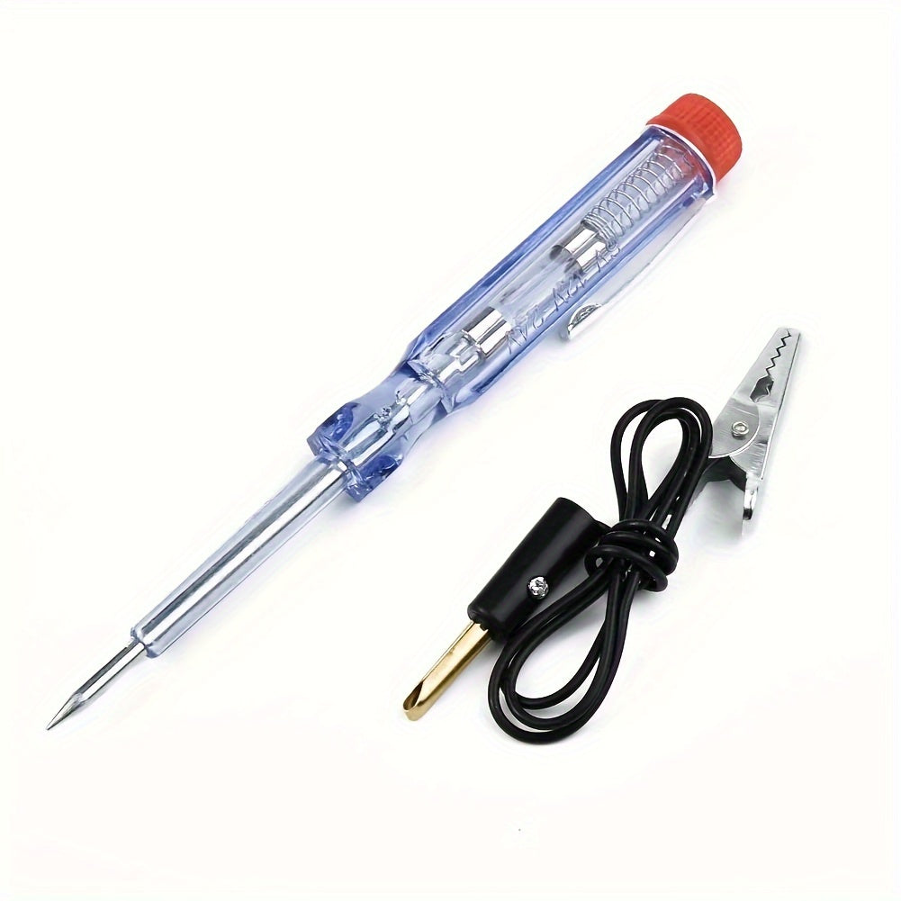 Car Battery Test Pen 6-24V Compact DC Voltage Tester Transparent No Battery