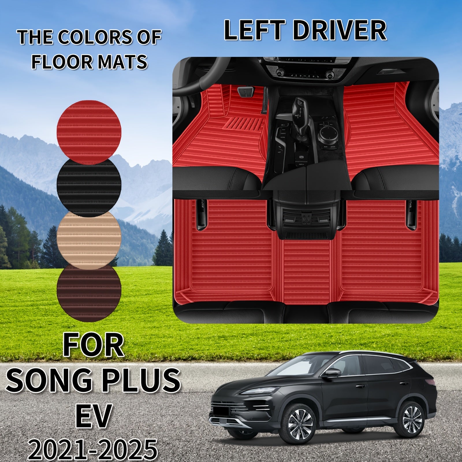 Avtomobil pol pozlarining to'liq to'plami, suv o'tkazmaydigan, har qanday ob-havo uchun, avtomobil gilami, hashamatli, zamonaviy