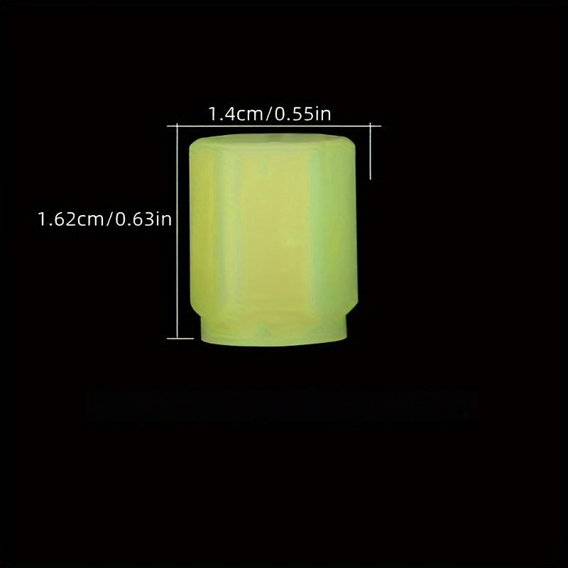 Universal Glow in Dark Tire Valve Stem Caps 4 Pack Fluorescent Rubber Car Bike Motorcycle