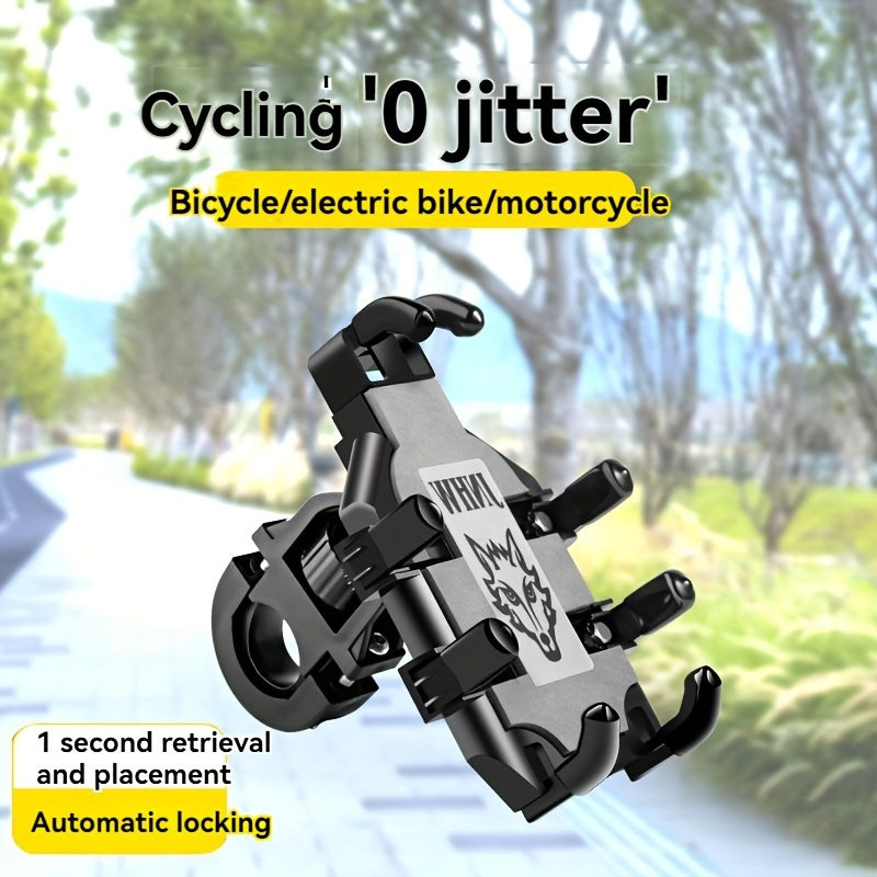 Motorcycle Phone Holder Shockproof Bicycle Mount Rotatable Vehicle Phone Carrier