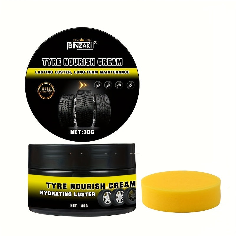 Universal Tire Wax Darkening Brightener for Black Rubber and Plastic Protectors