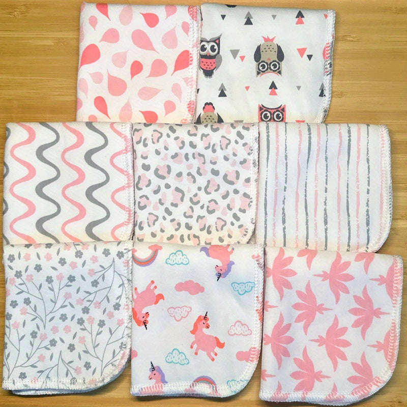 8Pack Cotton Handkerchiefs for Face Towels Washcloths Bibs Burp Cloths and Gifts