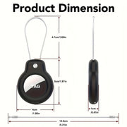 2 piezas de fundas protectoras de acero inoxidable para AirTag, llavero antirrobo, etiqueta de equipaje