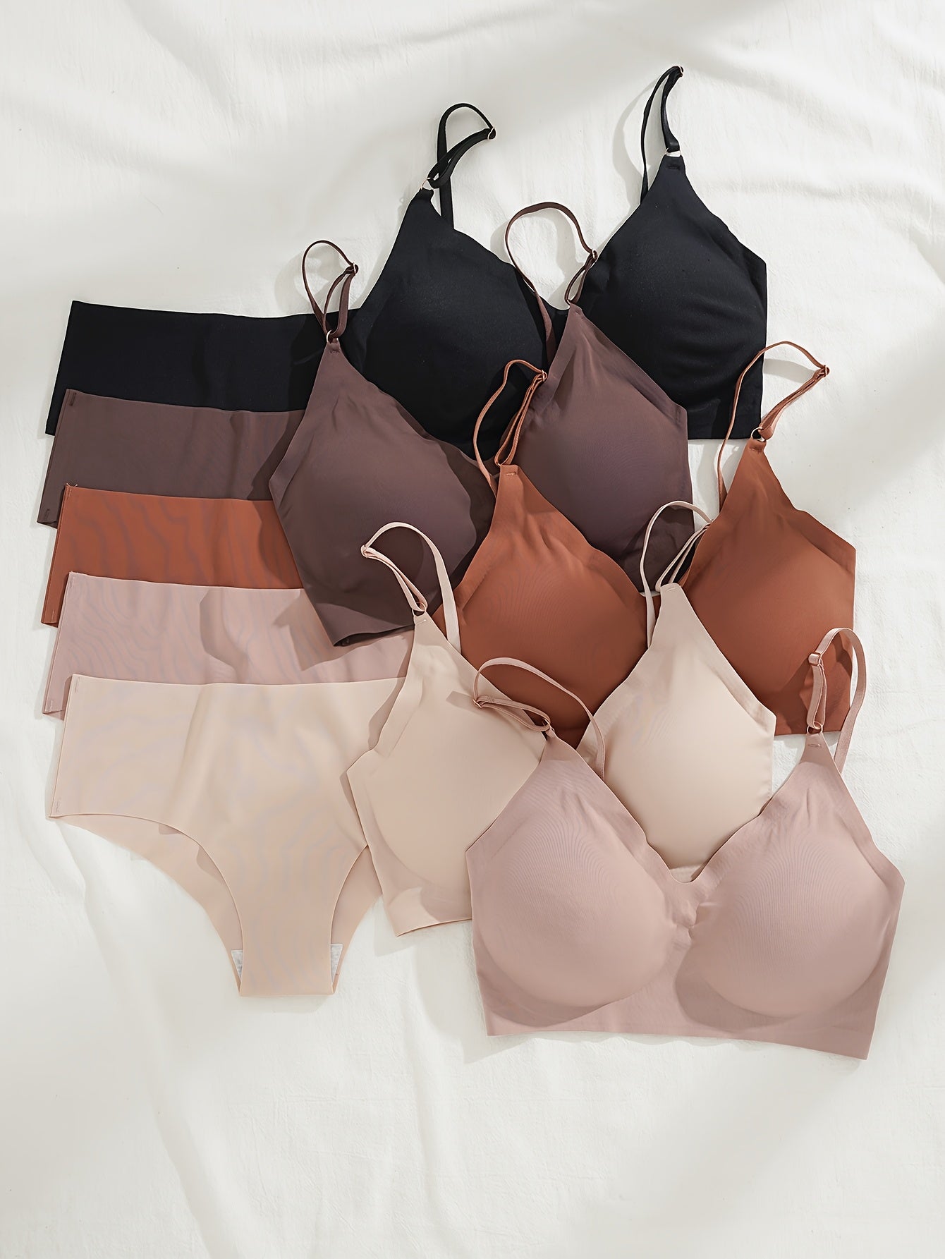 Seamless Cotton Lingerie Set for Women with 5-Color Options