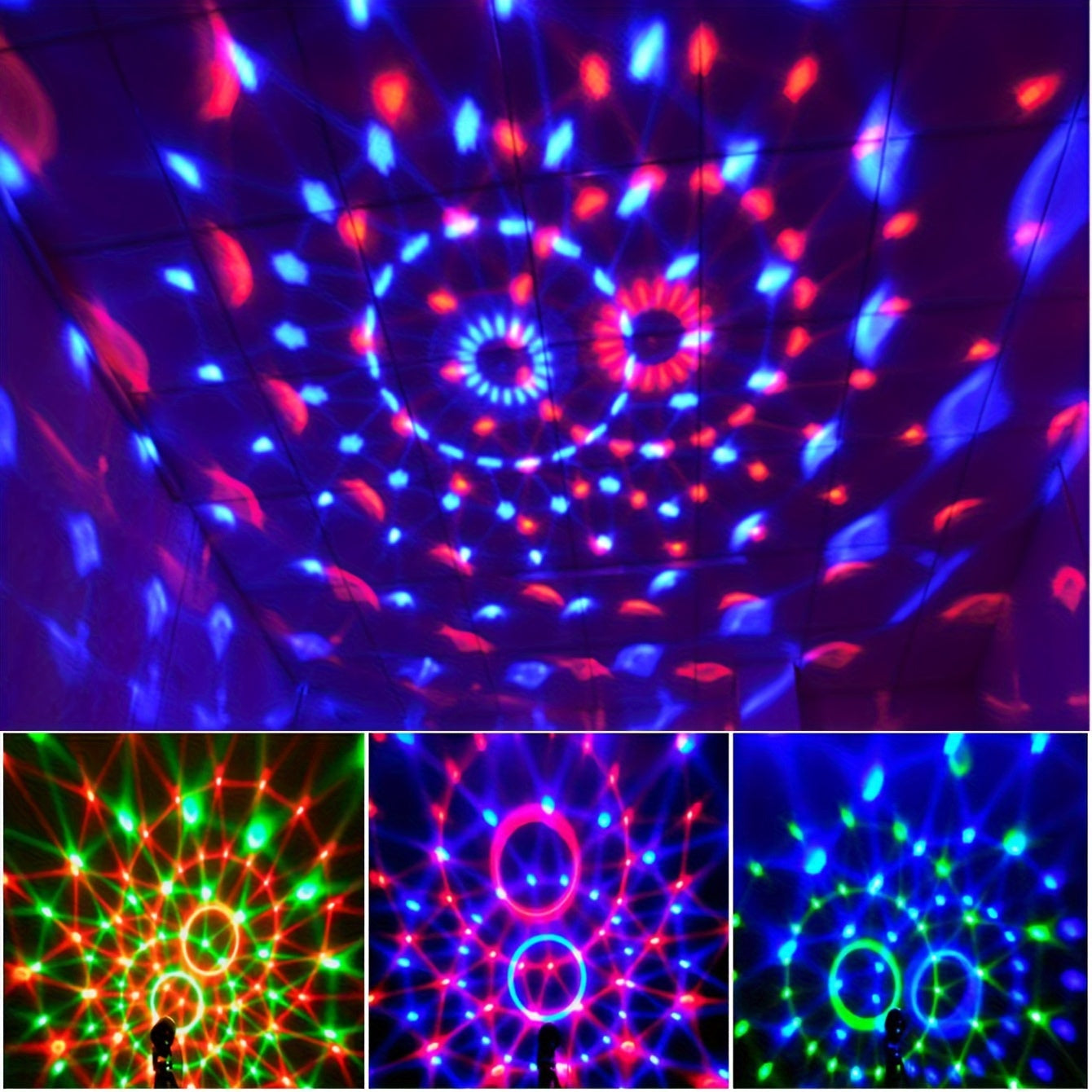 ABS Crystal Remote Control Magic Ball Light with Strobe Color Changing Projection for Stage and Decoration