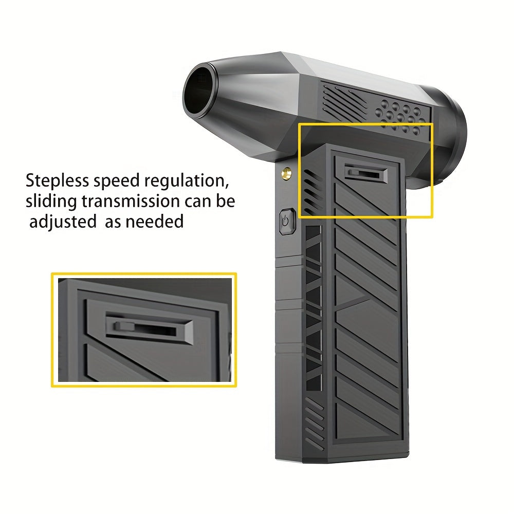 Portable Handheld Fan USB Rechargeable Turbo Boost for Cooling and Dust Removal