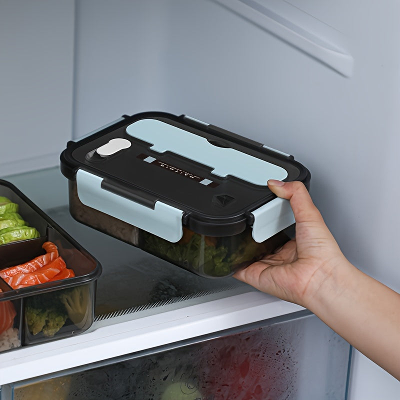 Large Capacity Leak-Proof Lunch Box with Spoon Double-Layered Microwave Safe