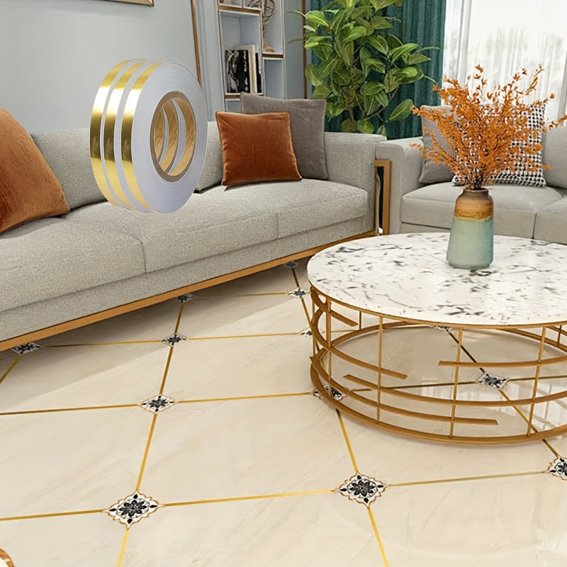 Self-Adhesive Waterproof Plastic Tile Stripe Sticker for Living Room Floor Decoration